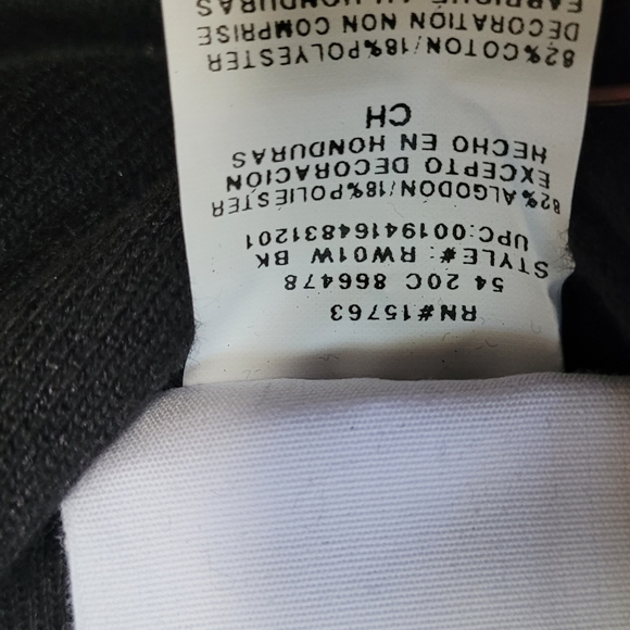 Champion Reverse Weave Black Cropped Hoodie w/the word "Santa" Embroider… - Picture 10 of 10